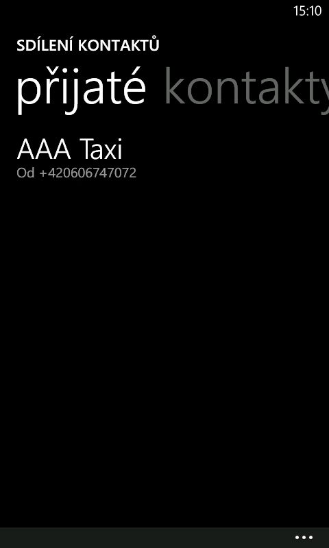Sdílení kontaktů