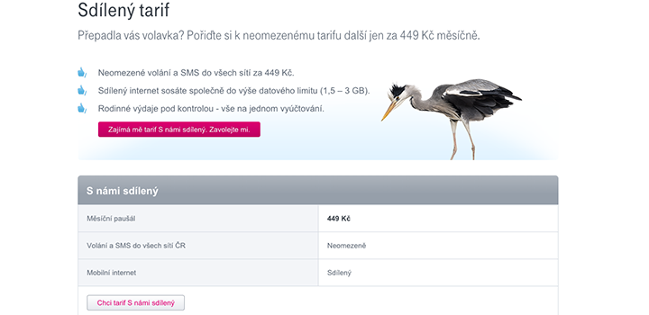 Sdílený tarif T-Mobile