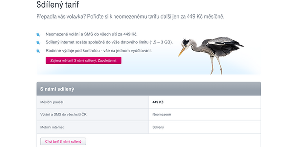 Sdílený tarif T-Mobile