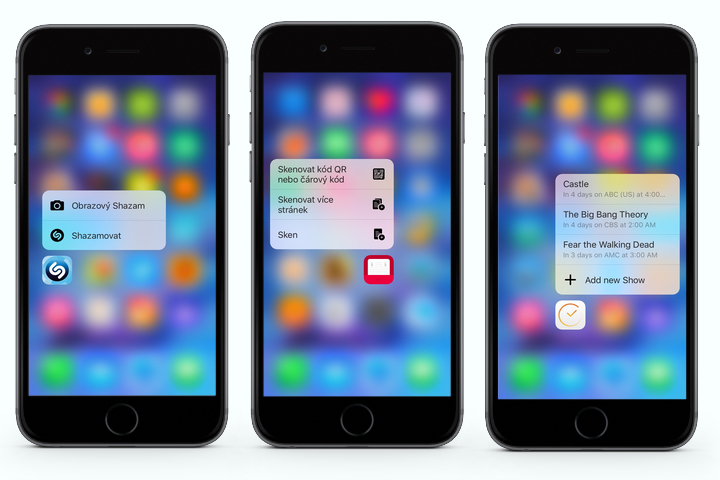 Shazam, Scanbot, TeeVee - 3D Touch