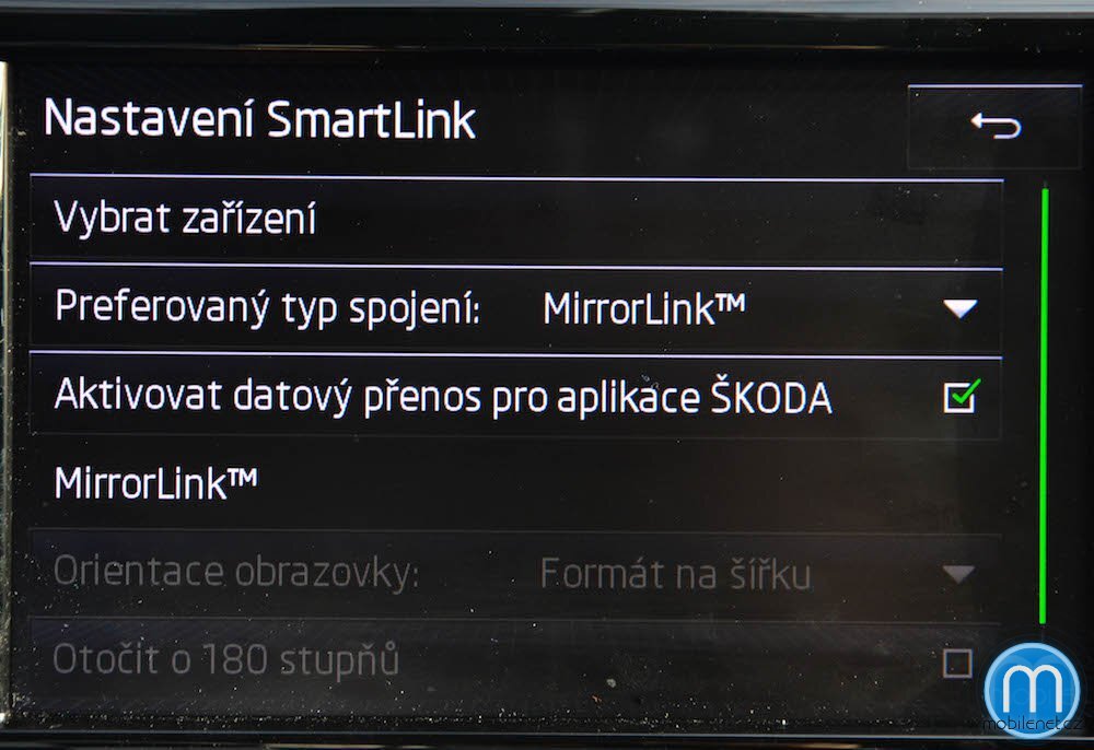 Škoda Superb infotainment