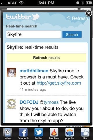 Skyfire pro iPhone 3.0