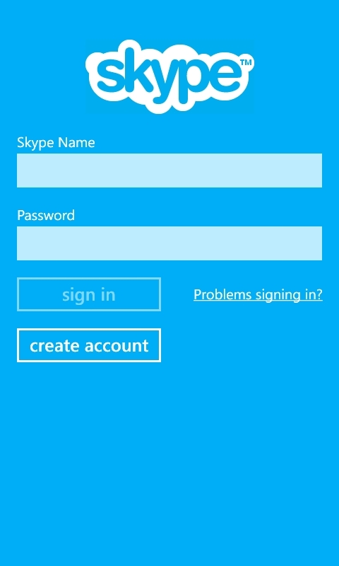 Skype 1.0 pro Windows Phone