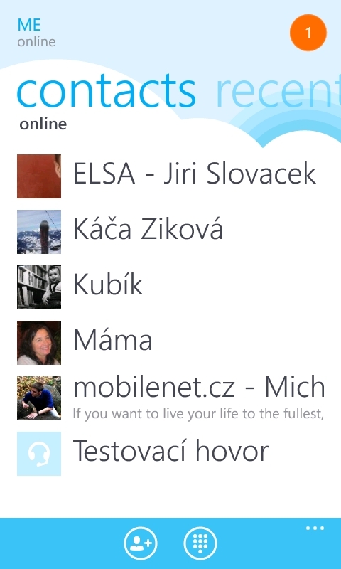 Skype 1.0 pro Windows Phone