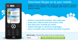 Skype nyní v Beta verzi pro telefony podporující Javu