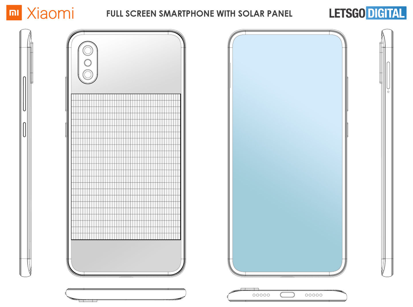 Smartphone Xiaomi solární nabíjení