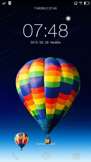 Snímek zamykací obrazovky