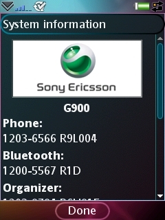 Sony Ericsson G900
