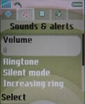 Sony Ericsson K700i - screenshot