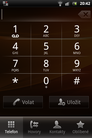 Sony Ericsson Live with Walkman - dialer