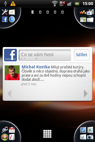 Sony Ericsson Live with Walkman - Facebook widget