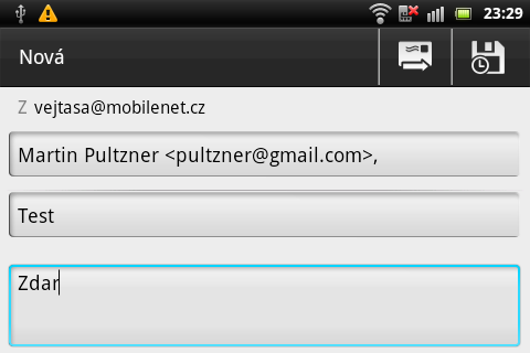 Sony Ericsson Live with Walkman - Gmail