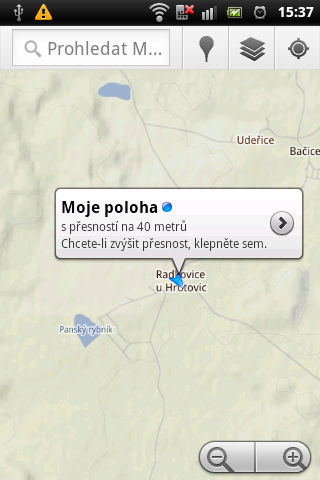 Sony Ericsson Live with Walkman - Google mapy