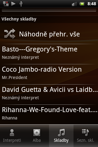 Sony Ericsson Live with Walkman - hudební přehrávač