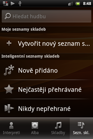 Sony Ericsson Live with Walkman - hudební přehrávač