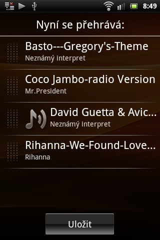 Sony Ericsson Live with Walkman - hudební přehrávač