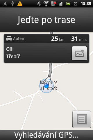 Sony Ericsson Live with Walkman - navigace