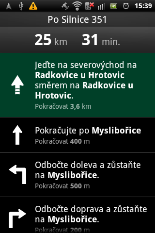 Sony Ericsson Live with Walkman - navigace