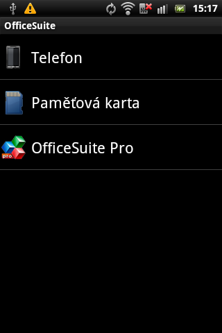 Sony Ericsson Live with Walkman - office suite