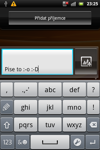 Sony Ericsson Live with Walkman - psaní SMS