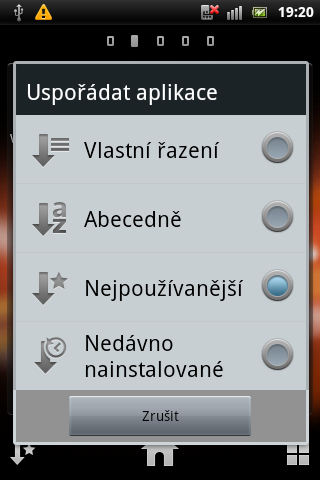 Sony Ericsson Live with Walkman - srceenshoty displeje