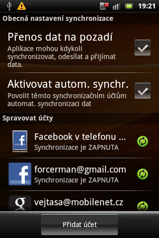Sony Ericsson Live with Walkman - srceenshoty displeje