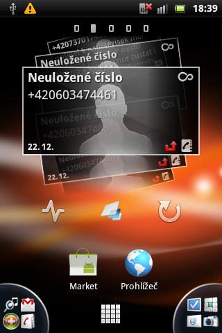 Sony Ericsson Live with Walkman - srcennshoty displeje