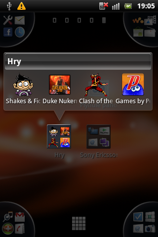 Sony Ericsson Live with Walkman - srcennshoty displeje