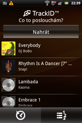 Sony Ericsson Live with Walkman - TrackID