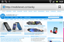 Sony Ericsson Live with Walkman - webový prohlížeč 