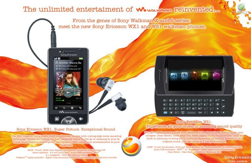 Sony Ericsson WX1 a WS1