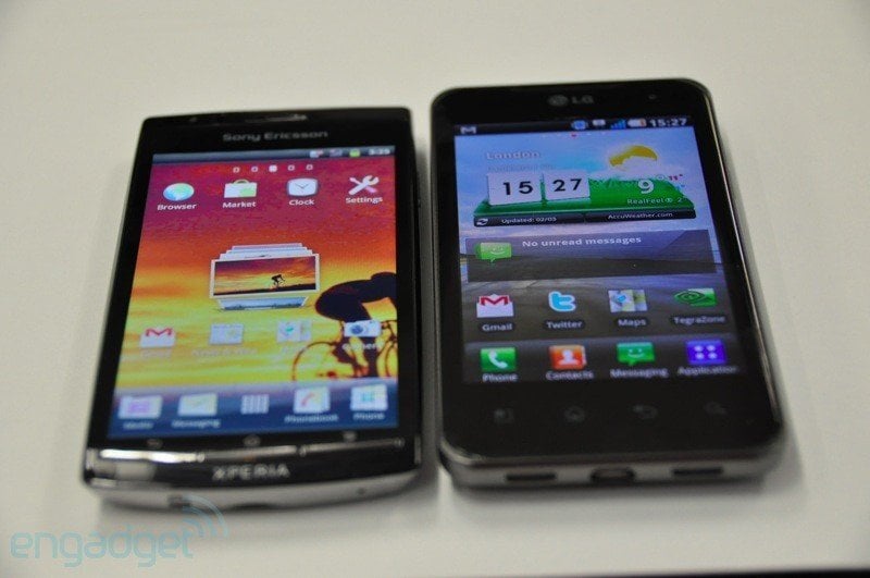 Sony Ericsson Xperia Arc Vs. LG Optimus 2X