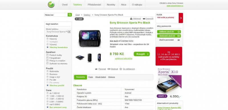 Sony Ericsson Xperia pro