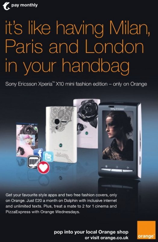 Sony Ericsson Xperia X10 mini Fashion edition