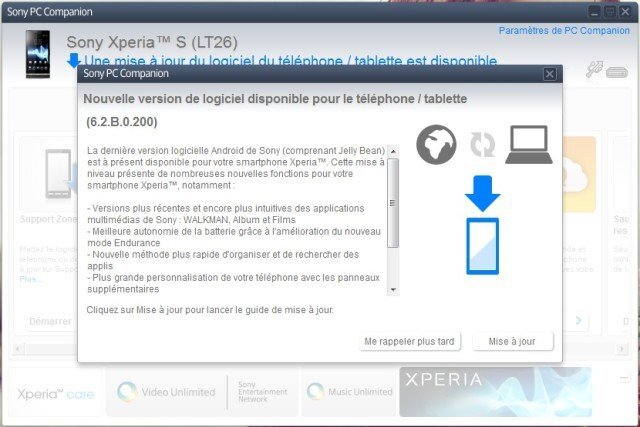 Sony Xperia S update na Android 4.1