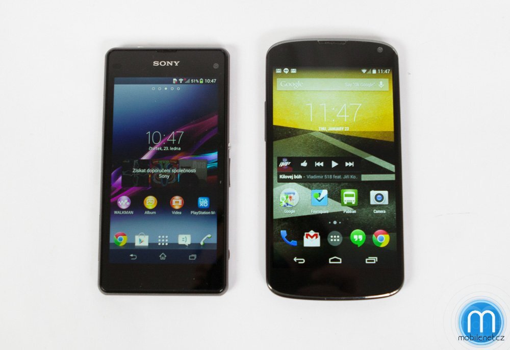 Sony Xperia Z1 compact vs. Nexus 4