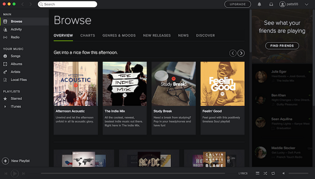 Spotify screen