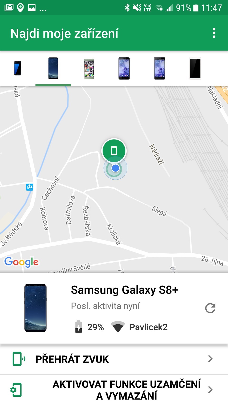 Správce zařízení Android