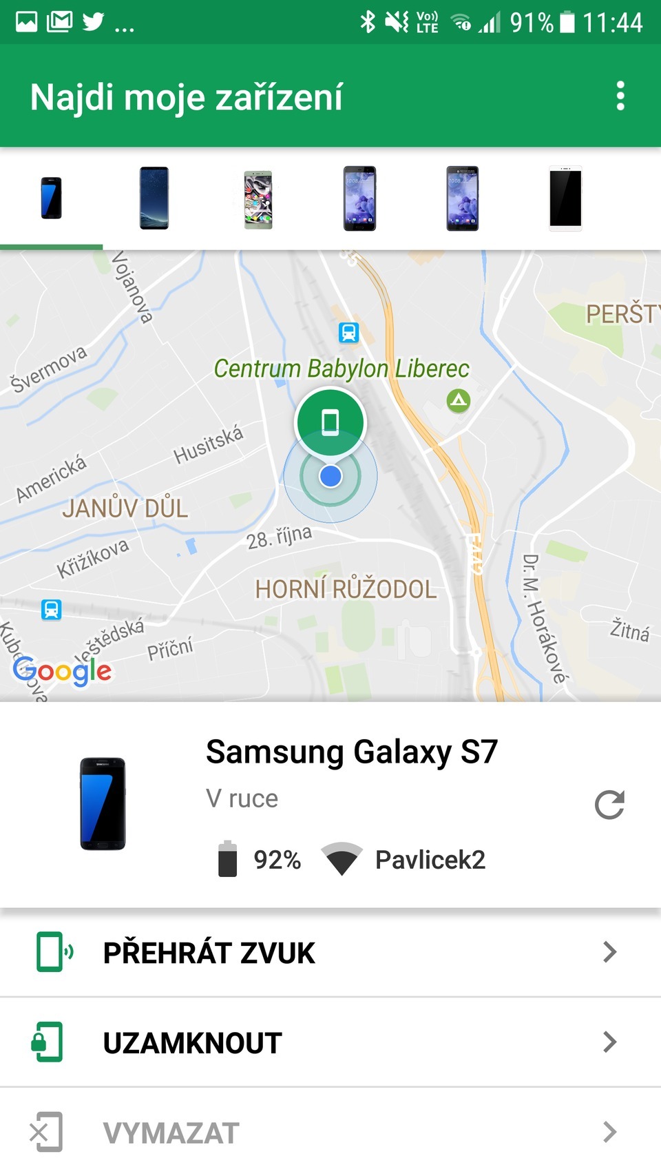 Správce zařízení Android