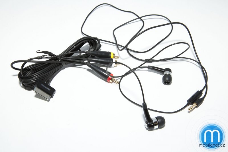 Špuntová sluchátka a A/V kabel pro Samsung Galaxy Tab