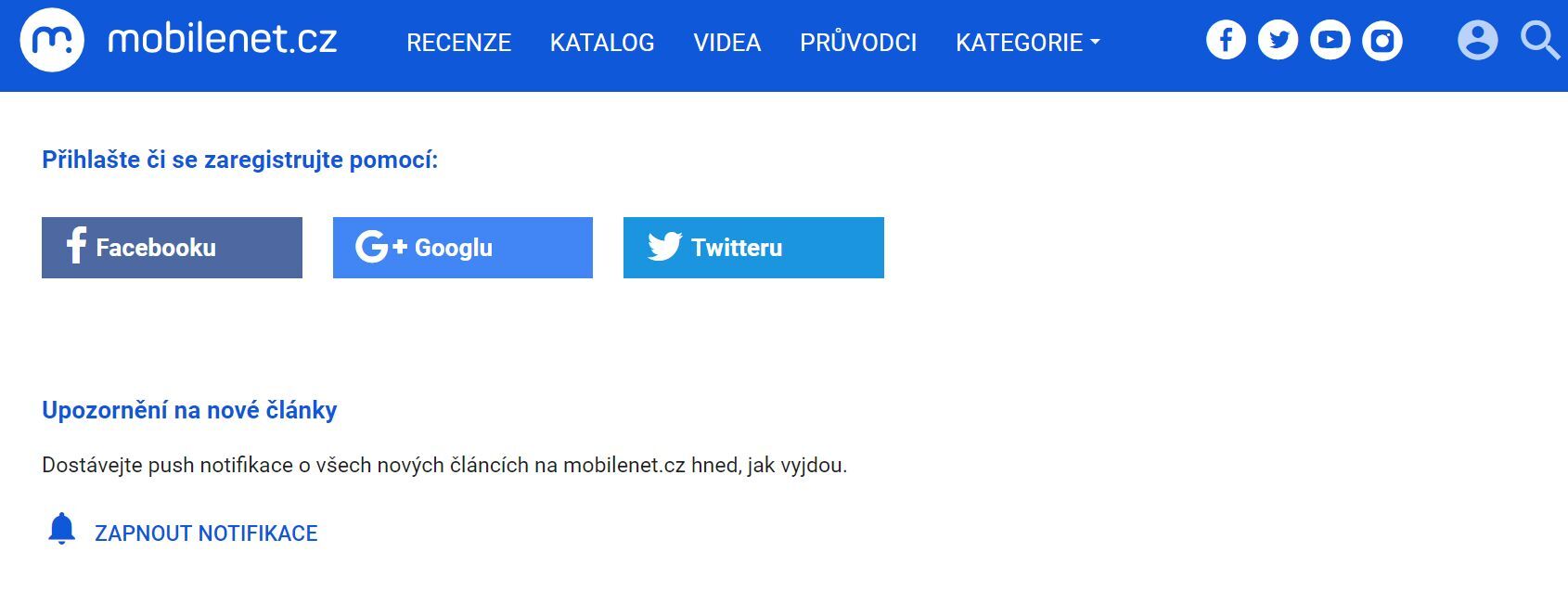 Stačí se přihlásit