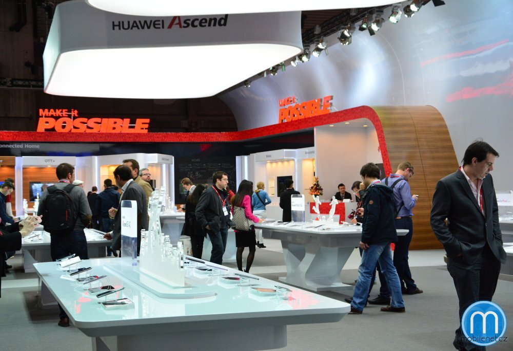 Stánek Huawei na MWC 2014