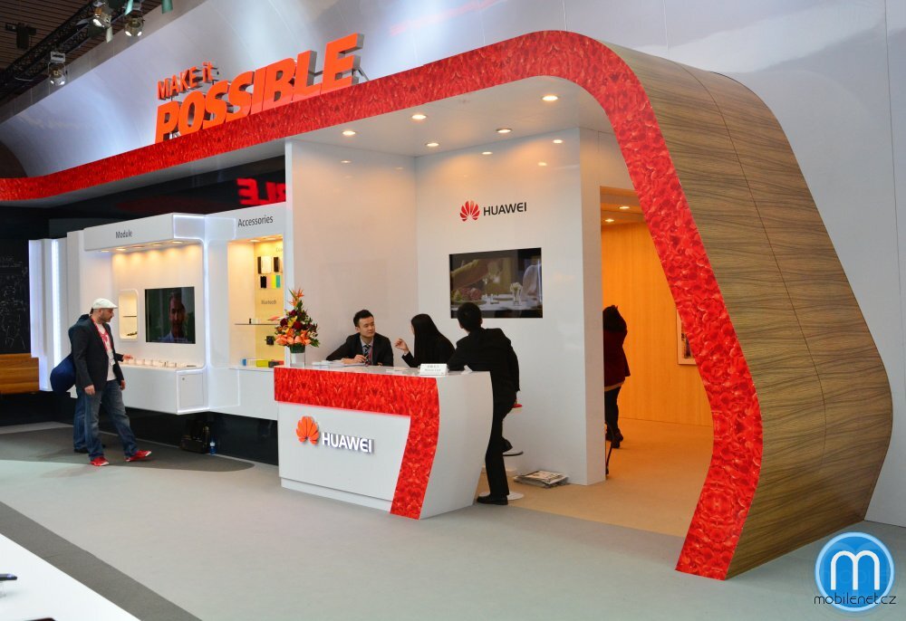 Stánek Huawei na MWC 2014