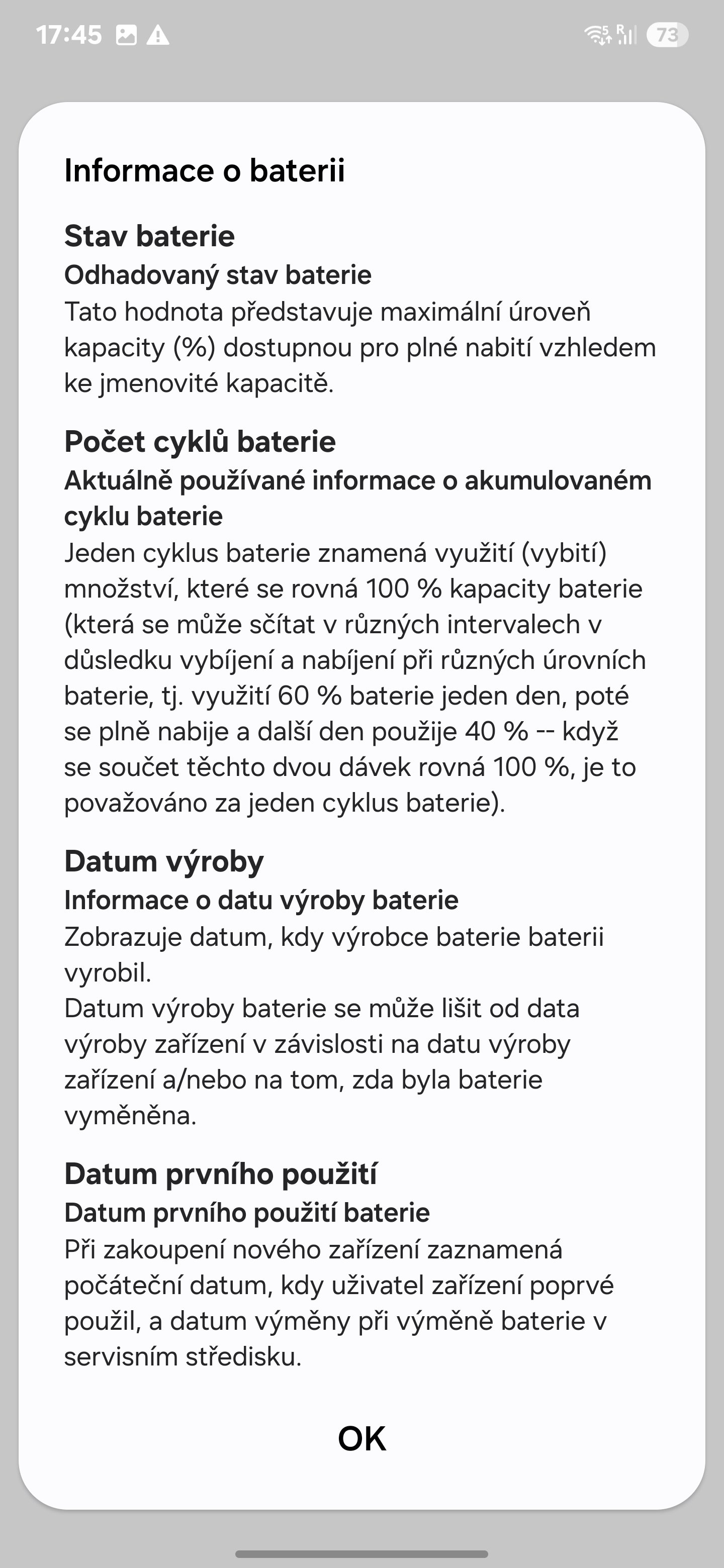 stav baterie Galaxy S25 Ultra