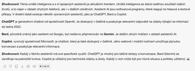 Sumarizace textu od Copilota