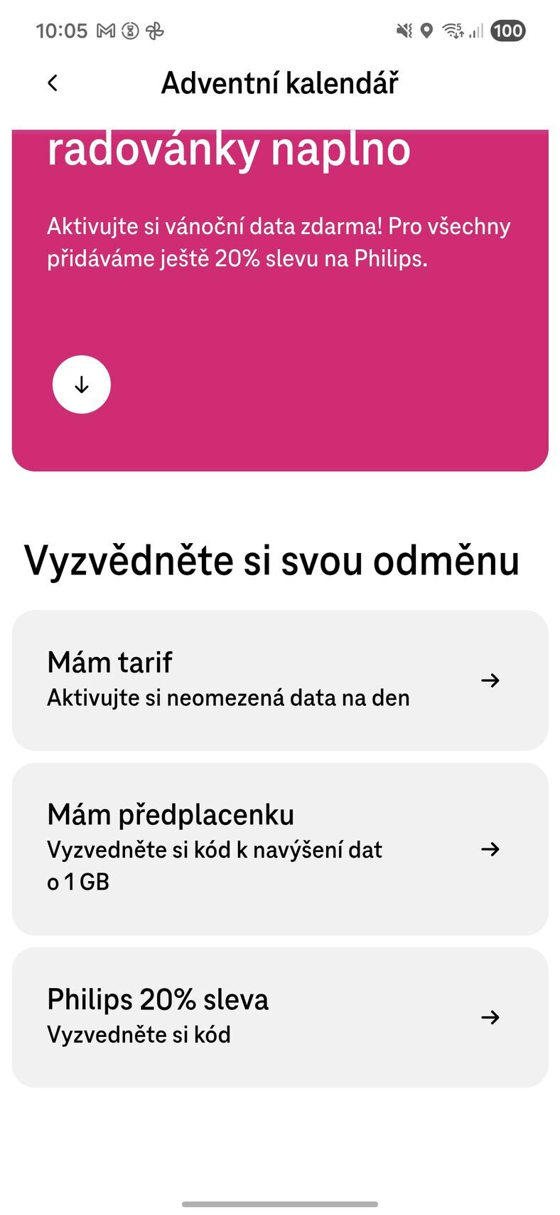 T-Mobile adventní kalendář 2025
