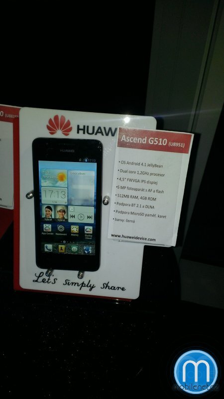 Technické parametry Huawei G510