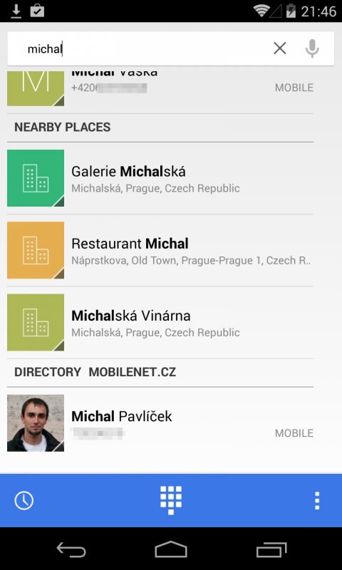 Telefon v Android 4.4.3