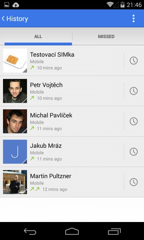Telefon v Android 4.4.3