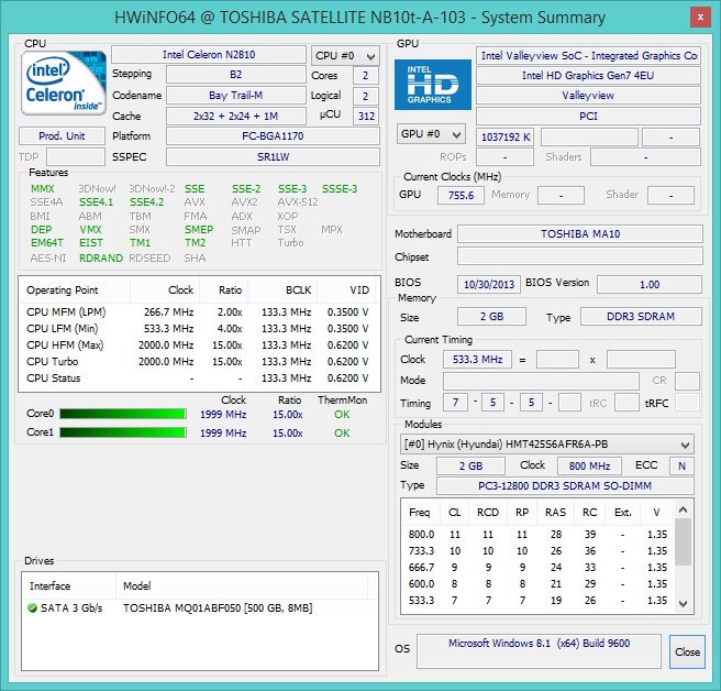 Toshiba Satellite NB10t